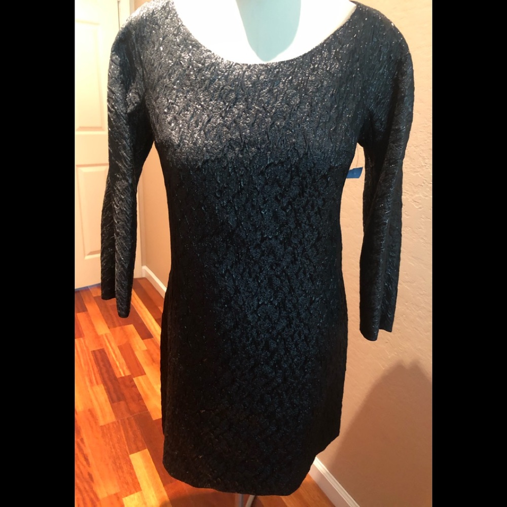 Michael Kors Shift Black Mini Holiday Dress